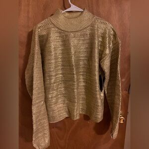 Gold Foil printed Women's Sweater, festive / dressy for a special occasion